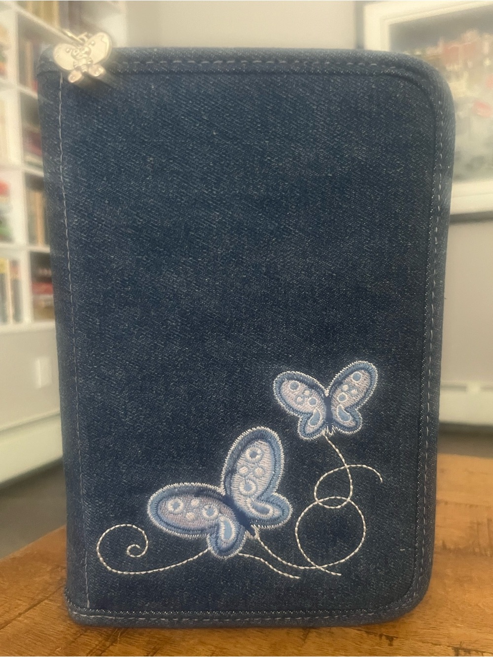 Vintage 90s Denim Butterfly Refillable Planner | Rare | True Vintage